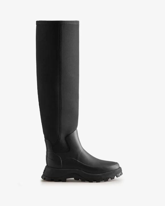 Hunter-Women's City Explorer Tall Neoprene Boots-Black