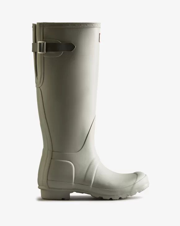 Hunter-Women's Tall Back Adjustable Rain Boots-Ice Grey/Urban Grey