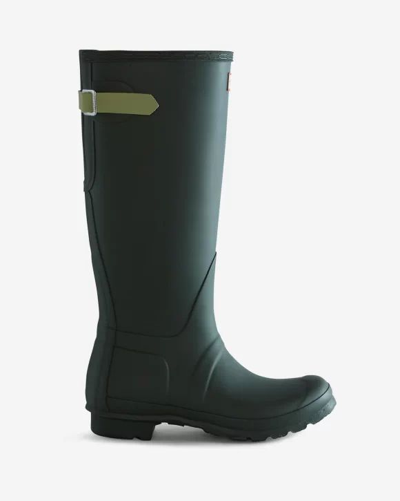 Hunter-Women's Tall Back Adjustable Rain Boots-Maa Green/Wild Green