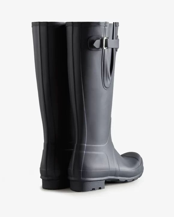 Hunter-Men's Tall Side Adjustable Rain Boots-Navy