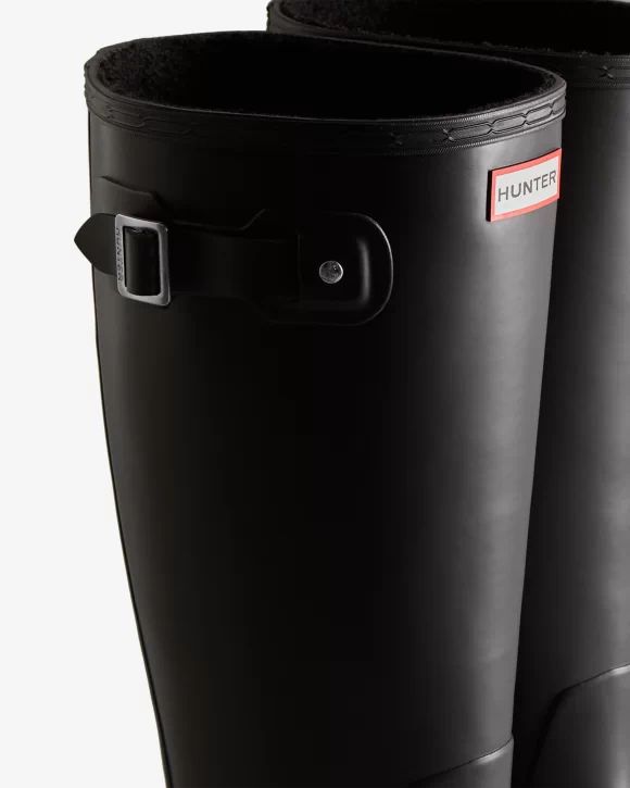 Hunter-Men's Tall Insulated Rain Boots-Black