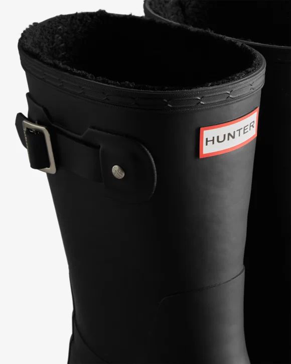 Hunter-Men's Short Insulated Rain Boots-Black