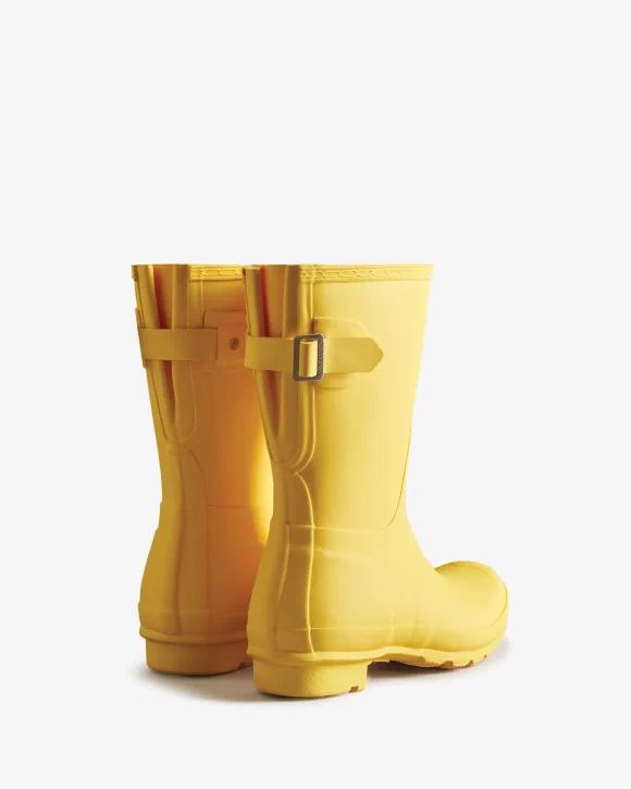 Hunter-Women's Short Back Adjustable Rain Boots-Primrose Yellow