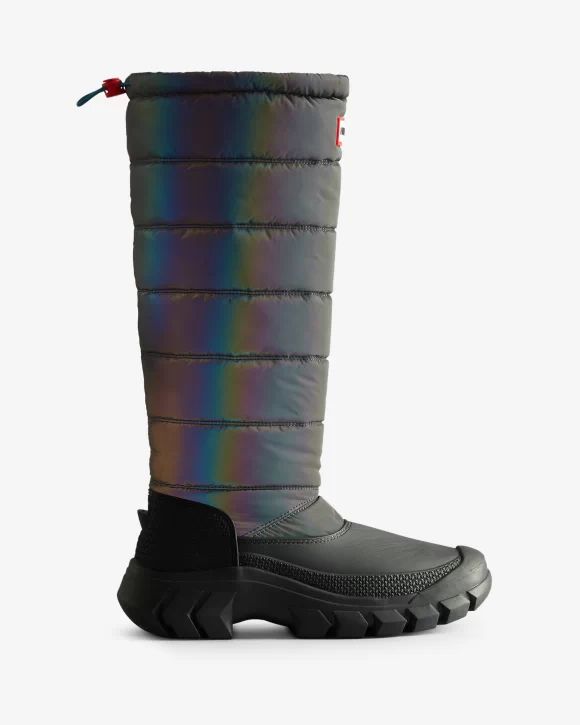 Hunter-Women's Intrepid Insulated Tall Nebula Snow Boots-Stornoway Blue/Xray Navy