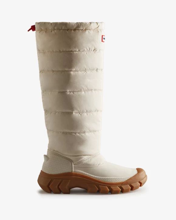 Hunter-Women's Intrepid Insulated Tall Snow Boots-White Willow/Gum