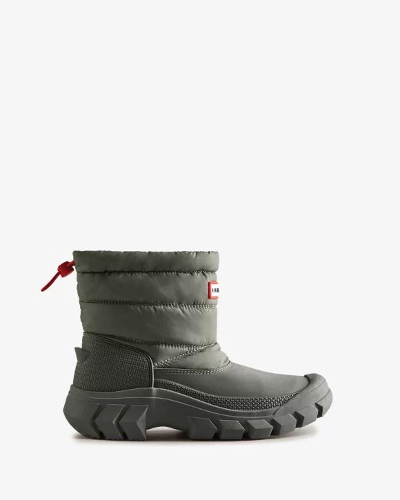 Hunter-Women's Intrepid Insulated Short Snow Boots-Urban Grey